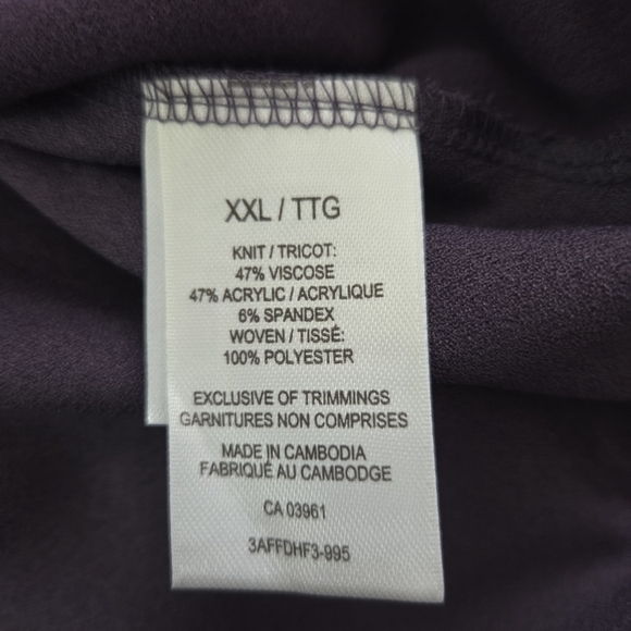 Denver Hayes Purple Long Sleeve Relaxed Shirt Size XXL - Picture 4 of 5